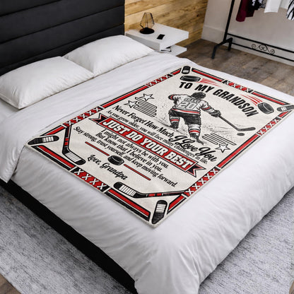 Personalized To My Grandson Never Forget How Much Blanket