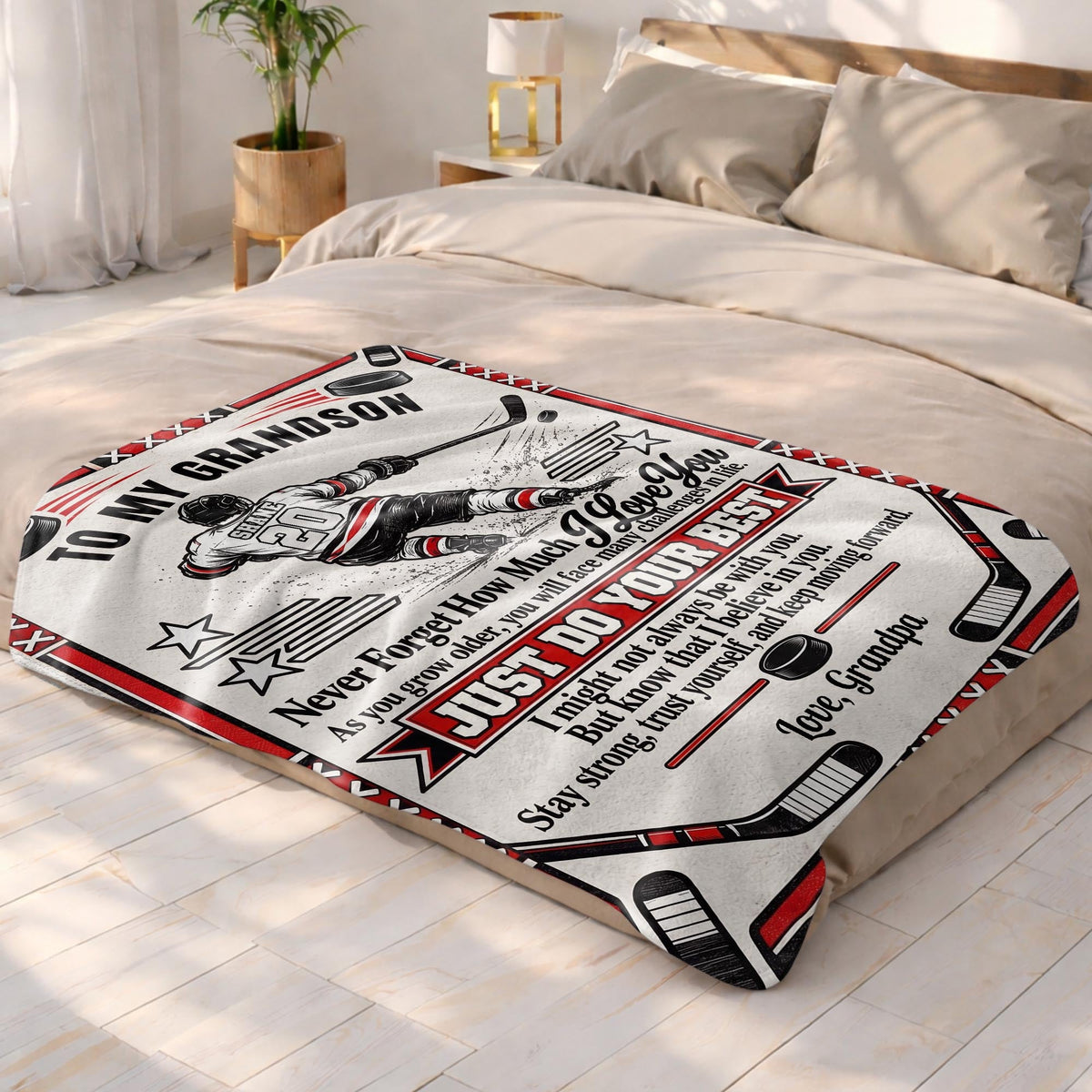 Personalized To My Grandson Never Forget How Much Blanket