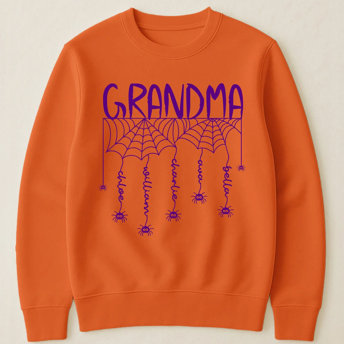 Personalized Grandma Spider Web Halloween T-Shirt