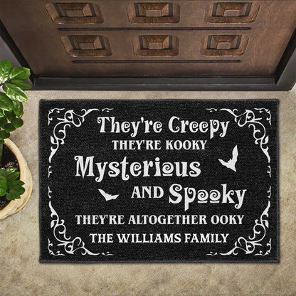 Custom Creepy Kooky Halloween Doormat
