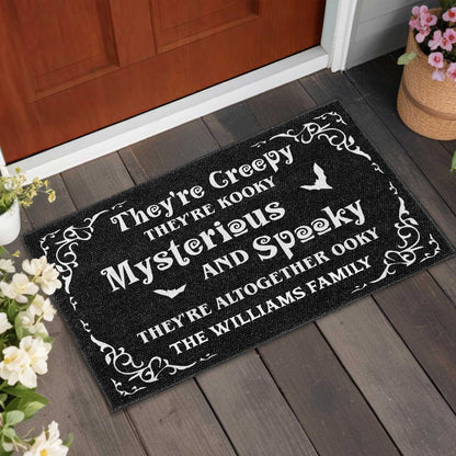 Custom Creepy Kooky Halloween Doormat