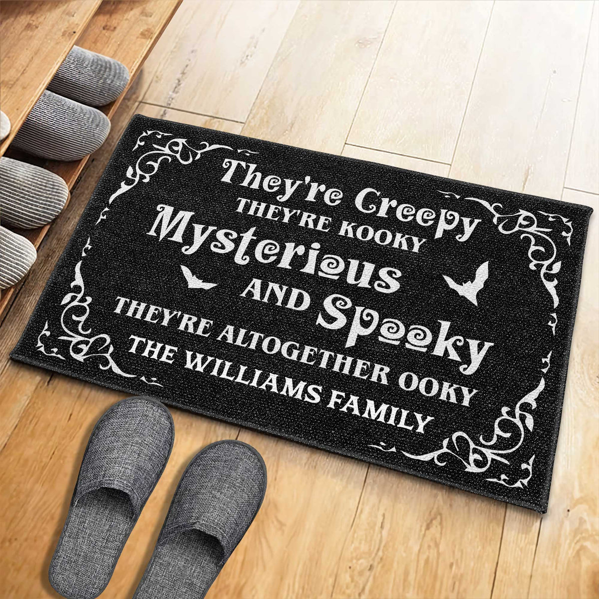 Custom Creepy Kooky Halloween Doormat