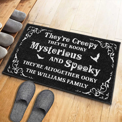 Custom Creepy Kooky Halloween Doormat