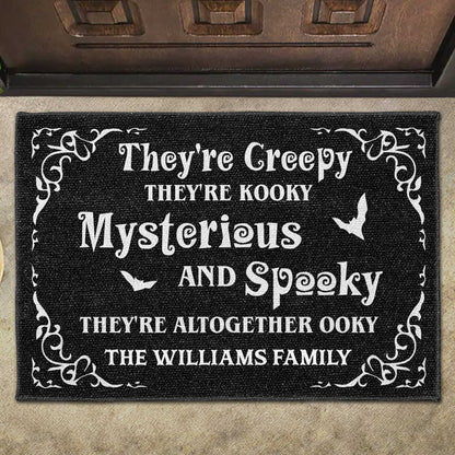 Custom Creepy Kooky Halloween Doormat