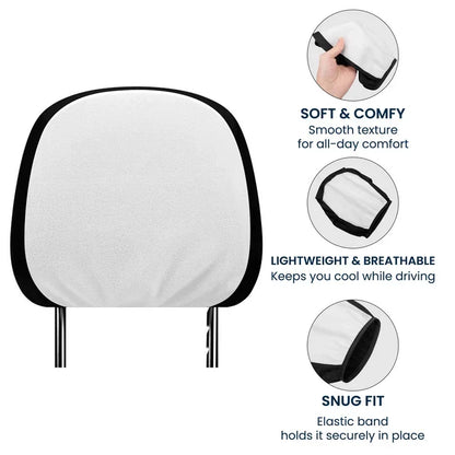 Personalized Car Headrest Cover Set, Halloween Horror Passengers, Unique Gift for Horror Fans