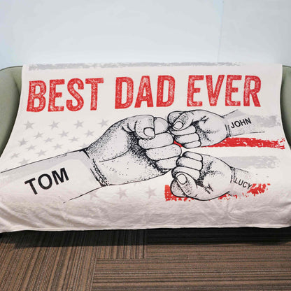 BEST DAD EVER Personalisierte Decke