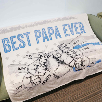 BEST DAD EVER Personalisierte Decke