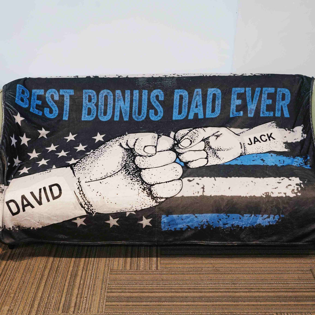 BEST DAD EVER Personalisierte Decke