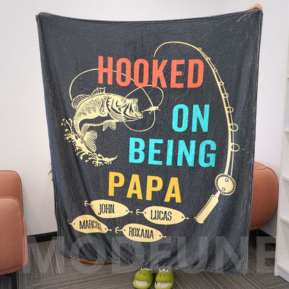 HOOKED ON BEING Customized Blanket
