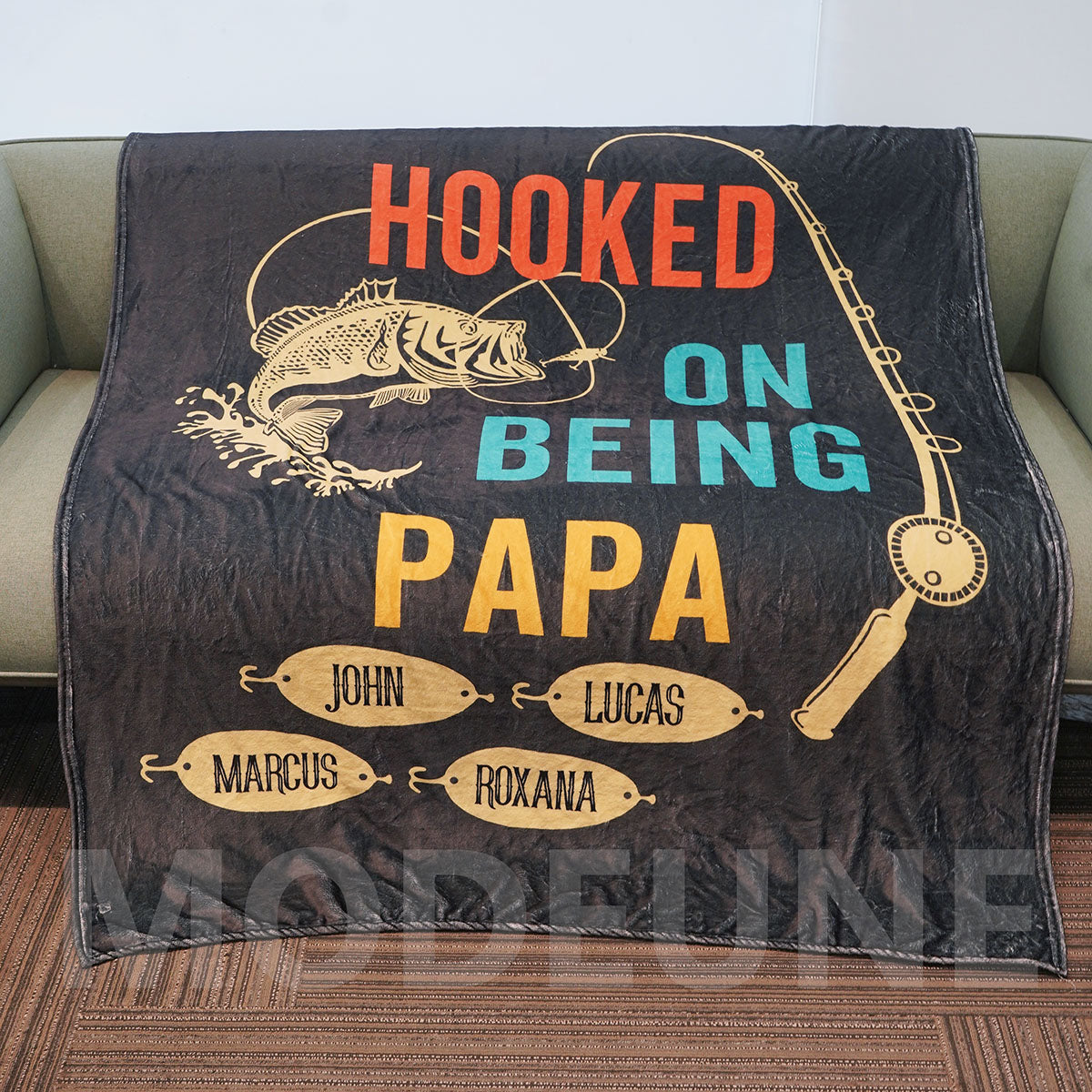 🏆HOOKED ON BEING Customized Blanket