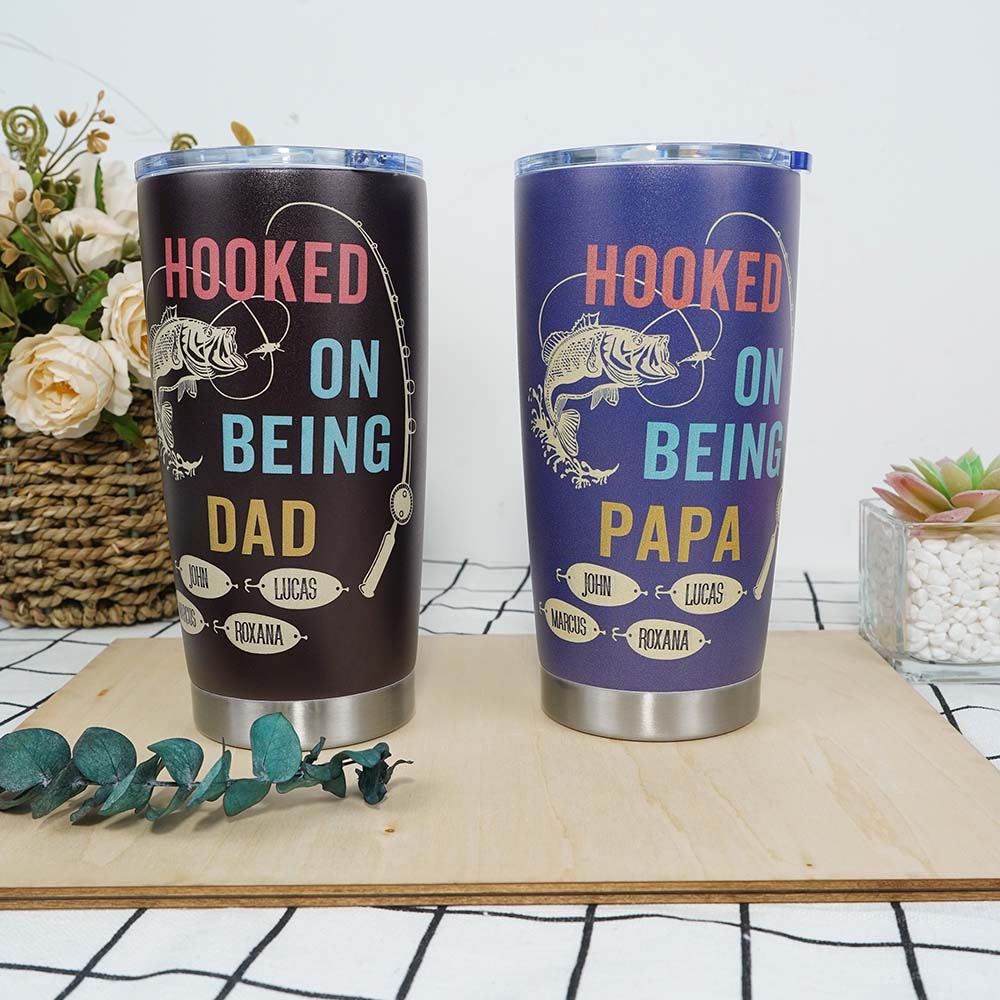 🥃HOOKED ON BEING Custom Edelstahlbecher