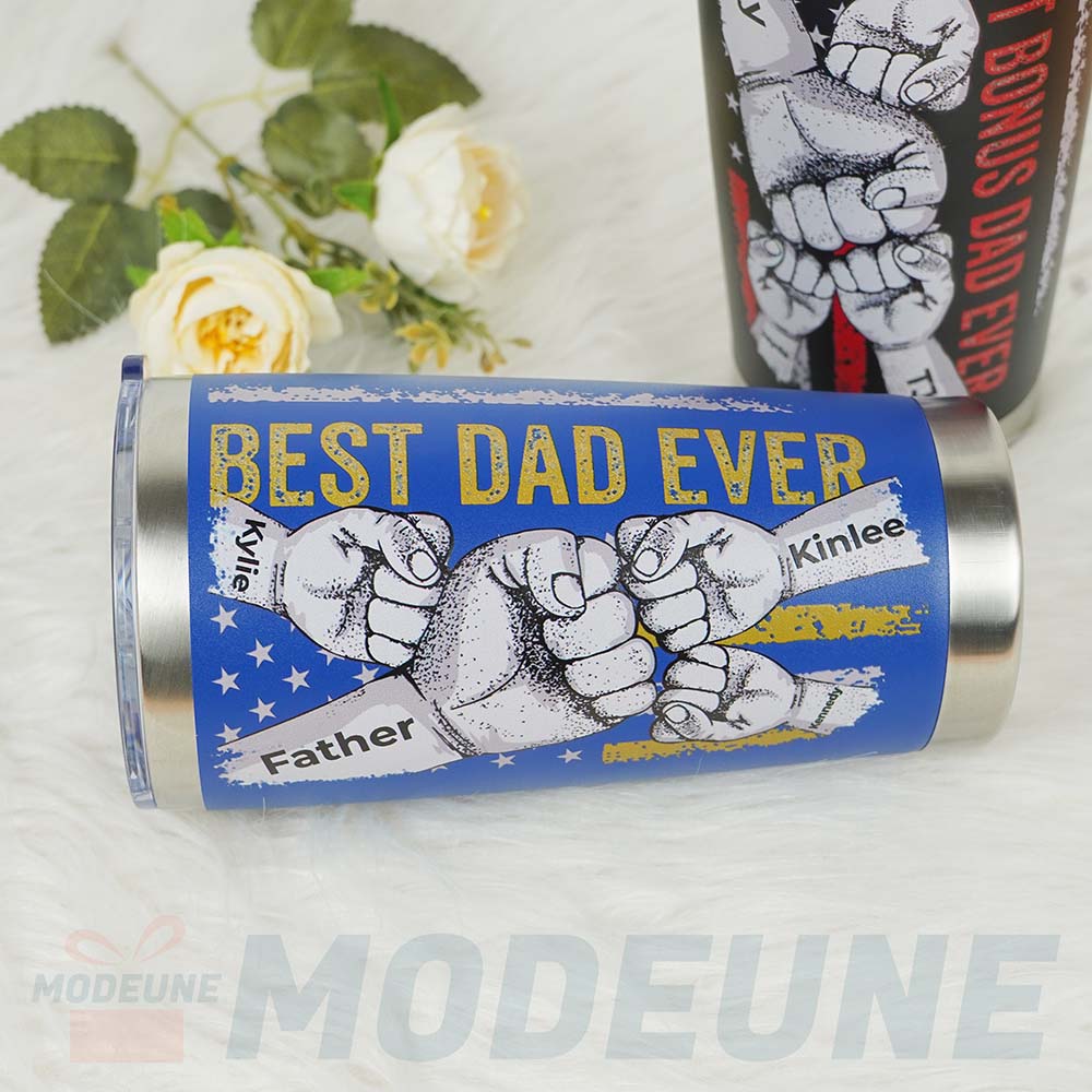 🥃BEST DAD EVER Custom Stainless Steel Tumbler