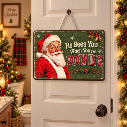 Santa Knows What You Did - Wood Sign
