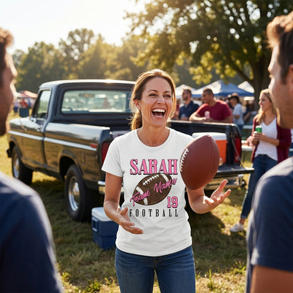 Personalized Born To Love Football T-Shirt