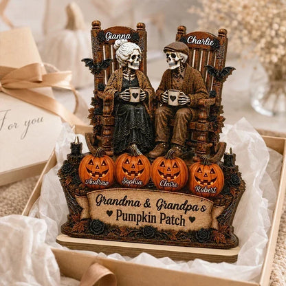 Personalized Skeleton Couple Wooden Plaque
