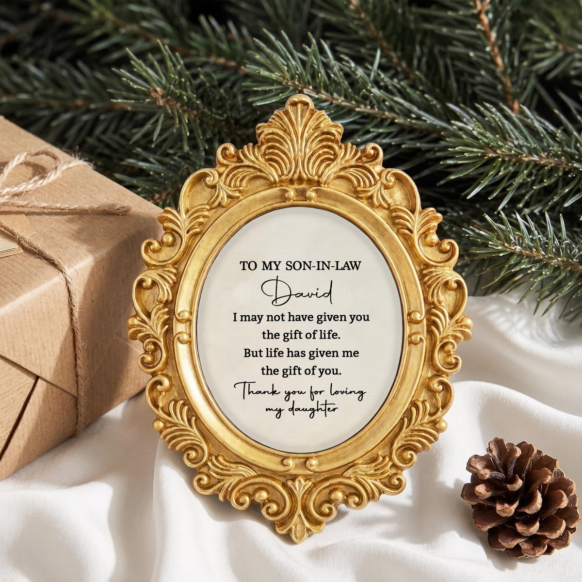 Personalized To My Son In Law Life Has Given Me You Ornament