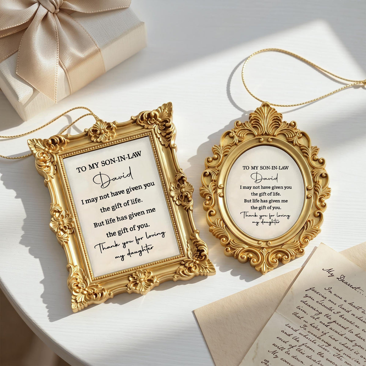 Personalized To My Son In Law Life Has Given Me You Ornament