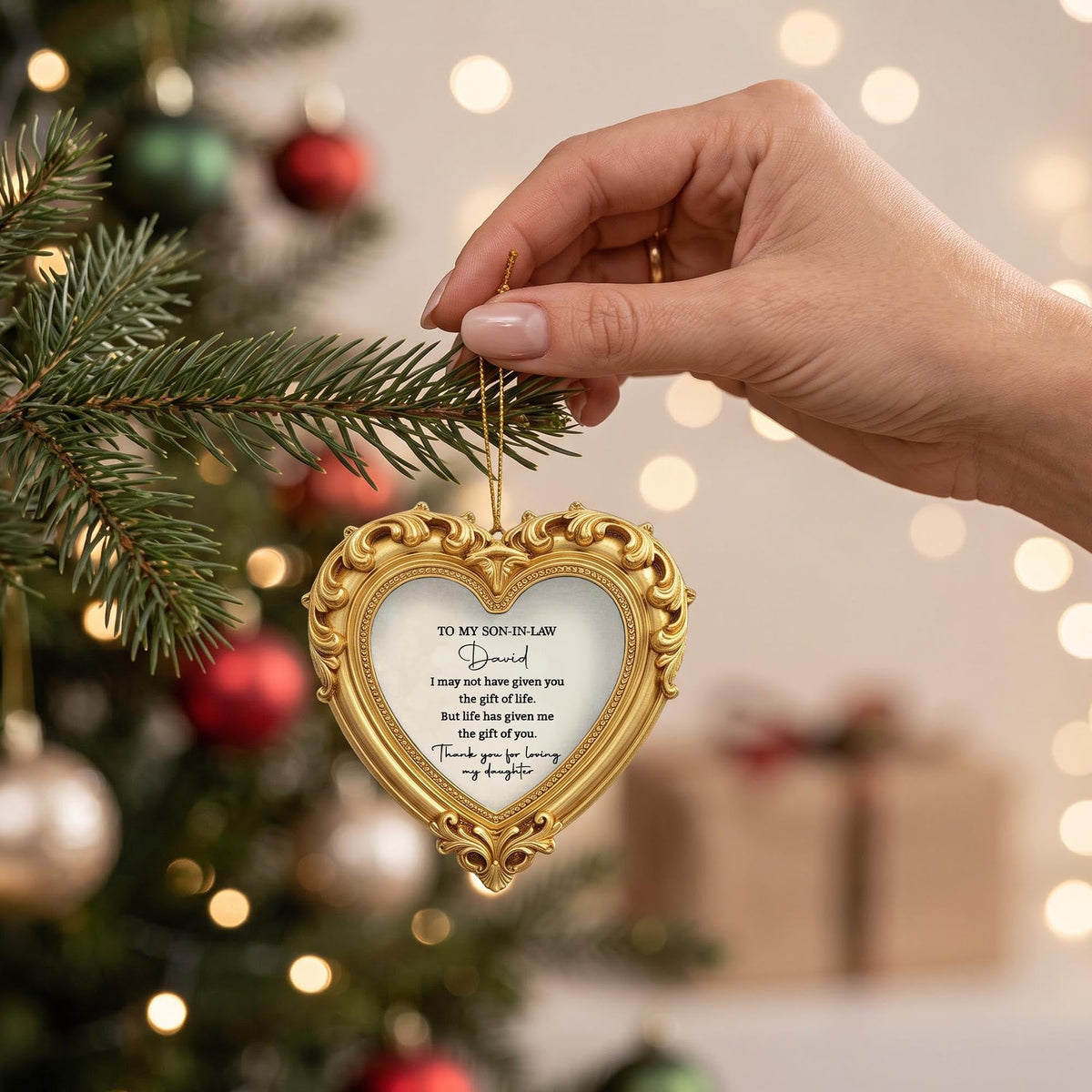 Personalized To My Son In Law Life Has Given Me You Ornament