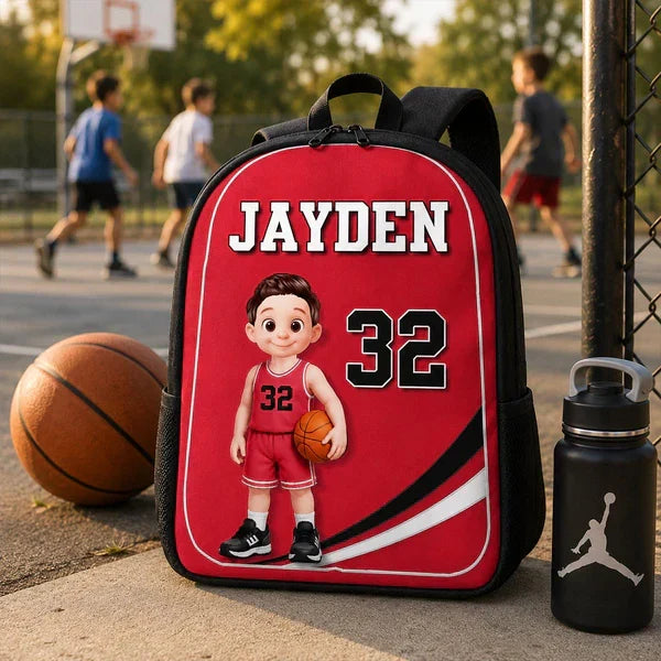 Personalized Basketball Player Kids Backpack
