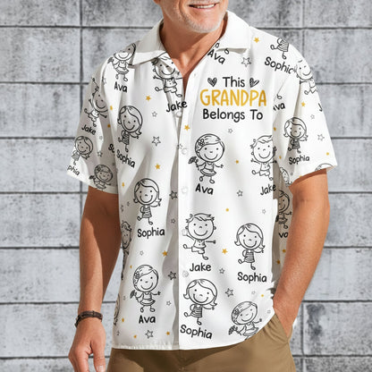Personalized This Grandpa Belongs To Hawaiian Shirt