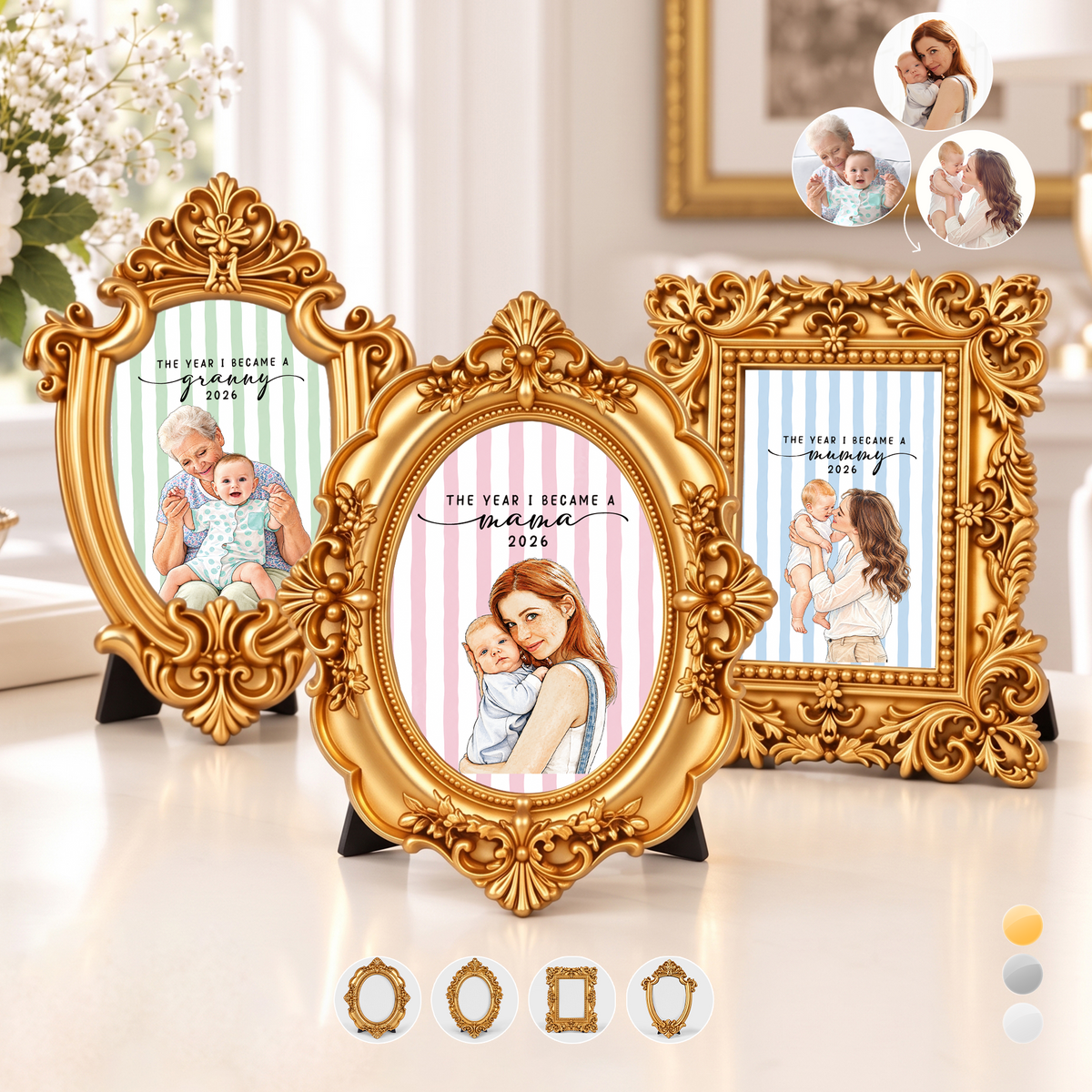 Custom The Year I Became A Mum Photo Mini Frame