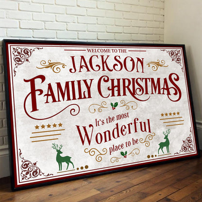 Personalized Welcome To The Family Christmas Poster