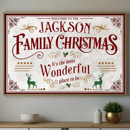 Personalized Welcome To The Family Christmas Poster