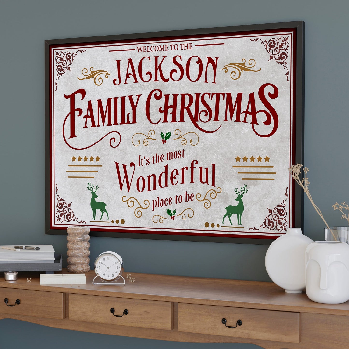 Personalized Welcome To The Family Christmas Poster