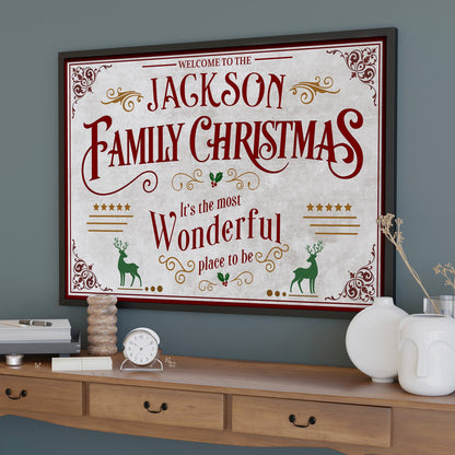Personalized Welcome To The Family Christmas Poster