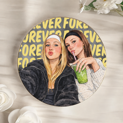 Turn Your Photo Into Watercolor Art - Best B*Tches Friendship Gifts - Personalized Jewelry Dish
