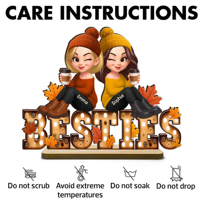 Personalized Autumn Sisters Wooden Plaque