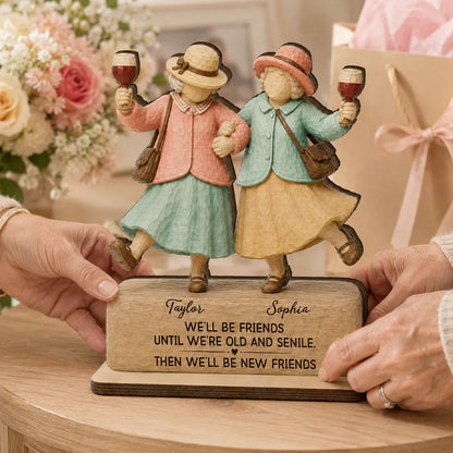 Personalized Old Friends Quote Wooden Plaque