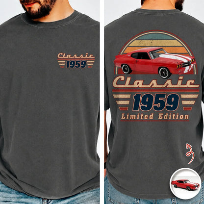 Personalized Vintage Car Art Denim Cap