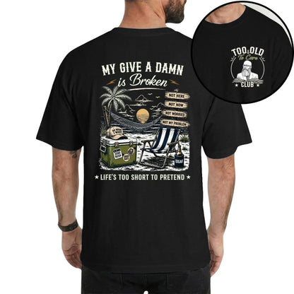 Custom Too Old To Care Club Photo T-Shirt