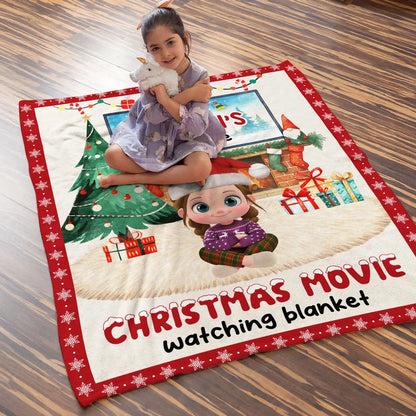 Personalized Christmas Blanket with Custom Name & Character – Unique Holiday Gift for Kids