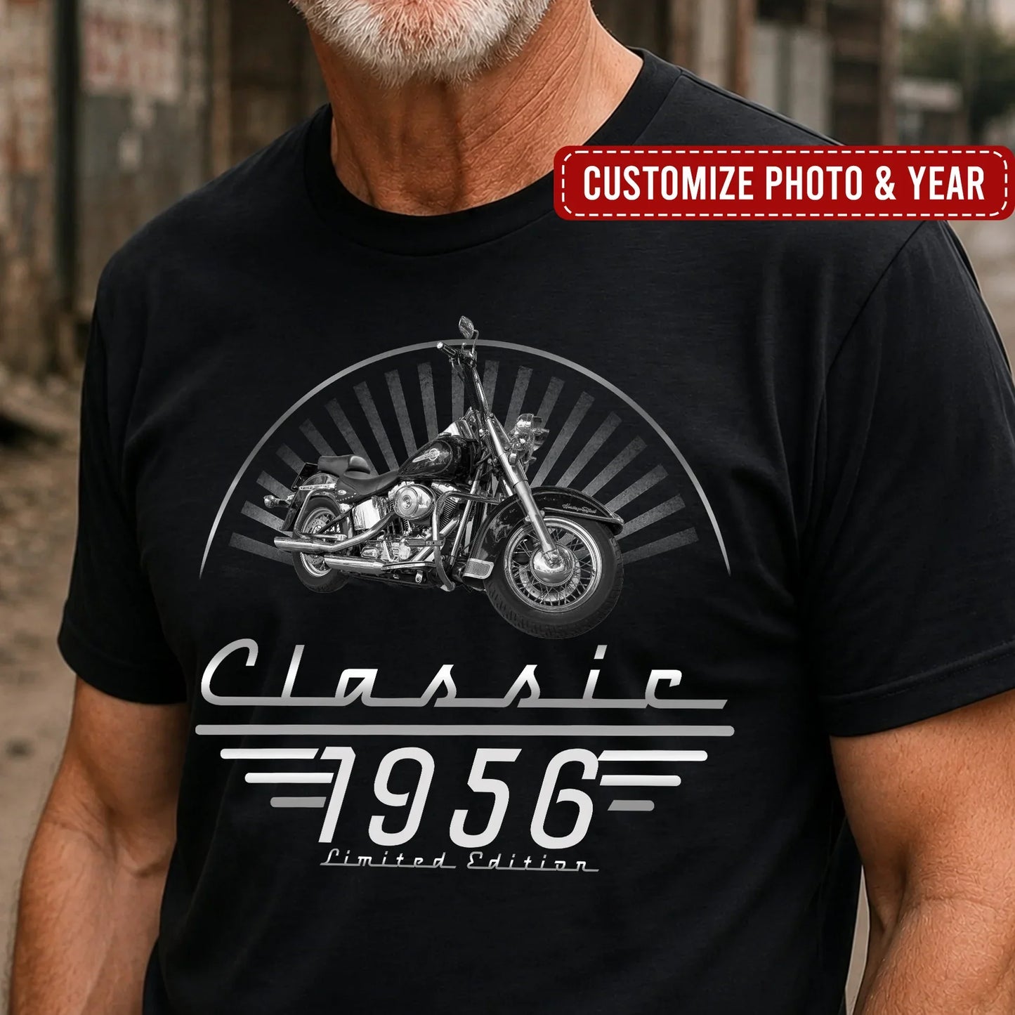 Custom Retro Convertible Photo T-Shirt
