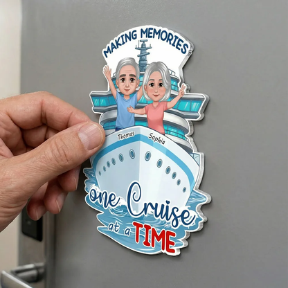 Personalized Making Cruise Memories Couple Acrylic Magnet