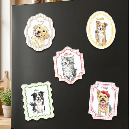 Custom Pet Portrait Acrylic Fridge Magnet