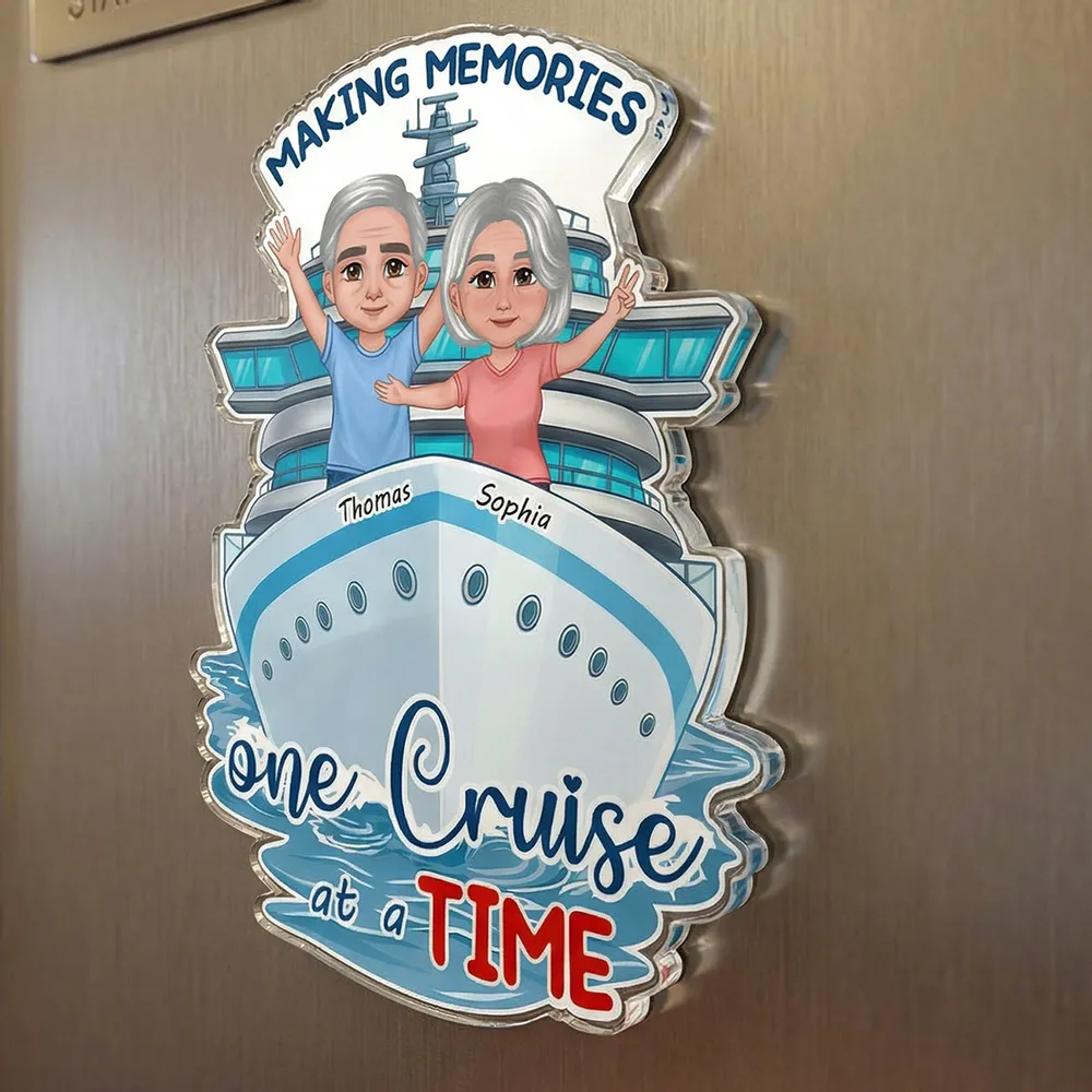 Personalized Making Cruise Memories Couple Acrylic Magnet