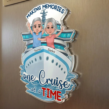 Personalized Making Cruise Memories Couple Acrylic Magnet