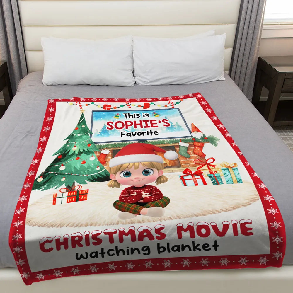 Personalized Christmas Blanket with Custom Name & Character – Unique Holiday Gift for Kids