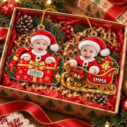 Personalized Acrylic Ornament, Baby in Festive Costume, Heartwarming Creative Gift for Grandparents