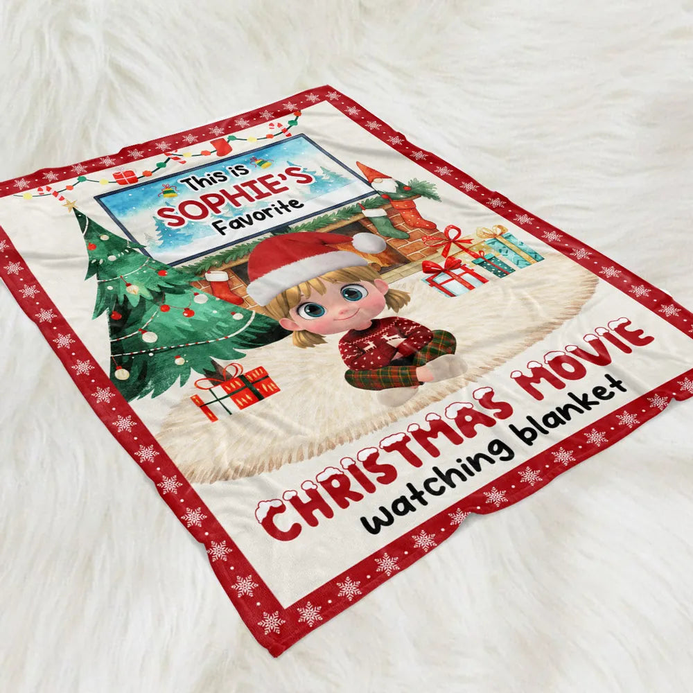 Personalized Christmas Blanket with Custom Name & Character – Unique Holiday Gift for Kids
