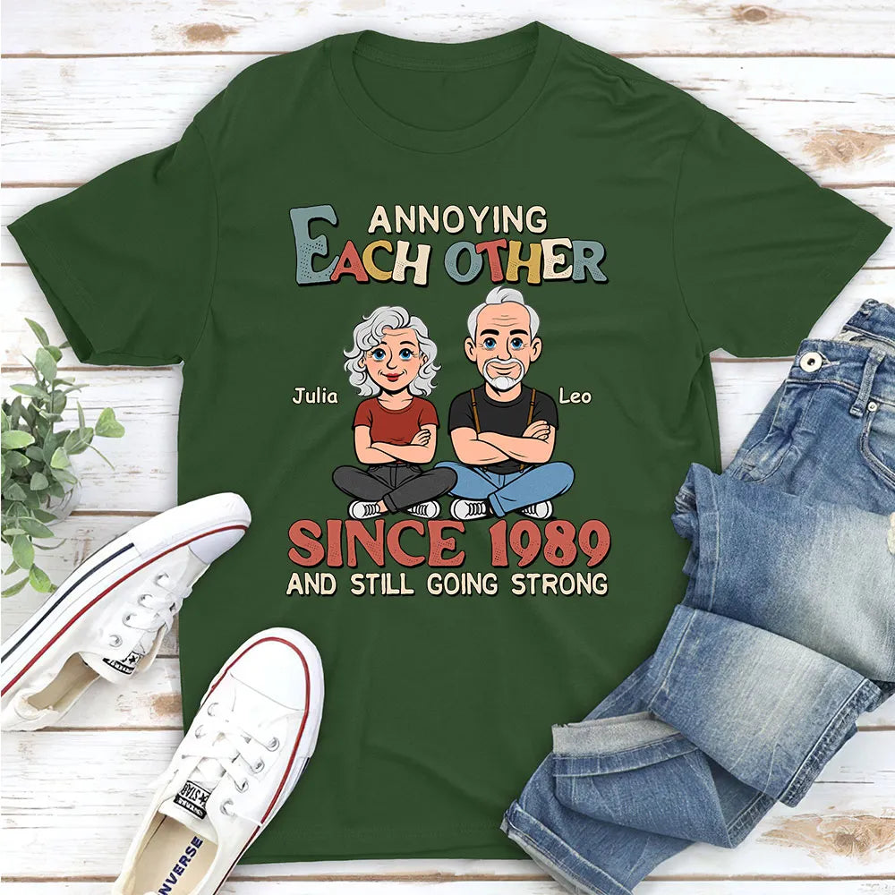 Personalized Annoying Each Other Couple T-Shirt