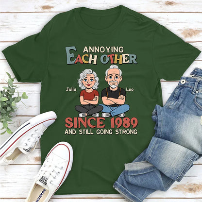 Personalized Annoying Each Other Couple T-Shirt