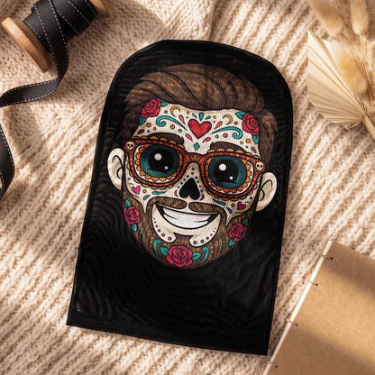 Custom Floral Sugar Skull Balaclava Hat