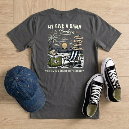 Custom Too Old To Care Club Photo T-Shirt