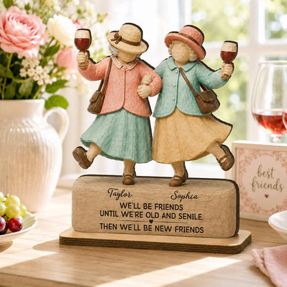 Personalized Old Friends Quote Wooden Plaque
