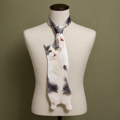 Custom Pet Necktie – Personalized Full Body Cat & Dog Tie from Photo