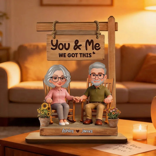 Personalized You And Me Rocking Chair Wooden Plaque
